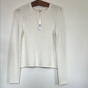 NWT Ellen Tracy Elegant Cream Knit Sweater Top
